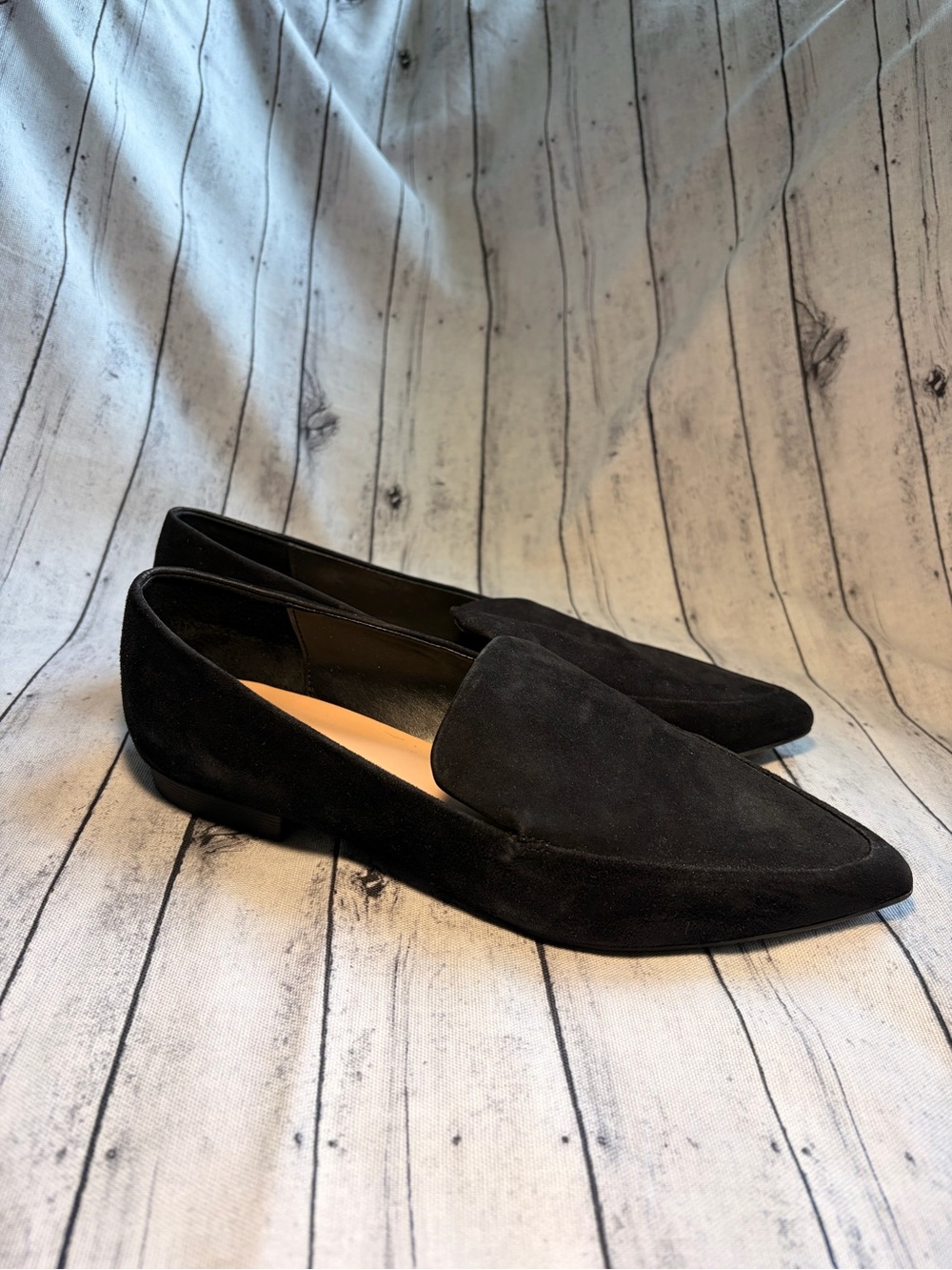 Sonia Black Suede Slip-On Loafers - Women